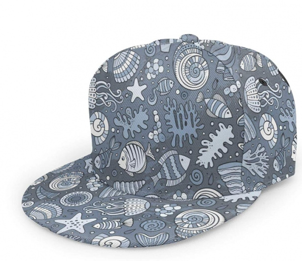Topi Baseball dengan Pola Doodle